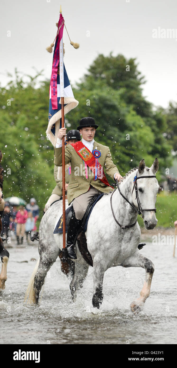 Selkirk, Scotland, UK. 17 Jun 2016. Standard Bearer 28 year old Rory
