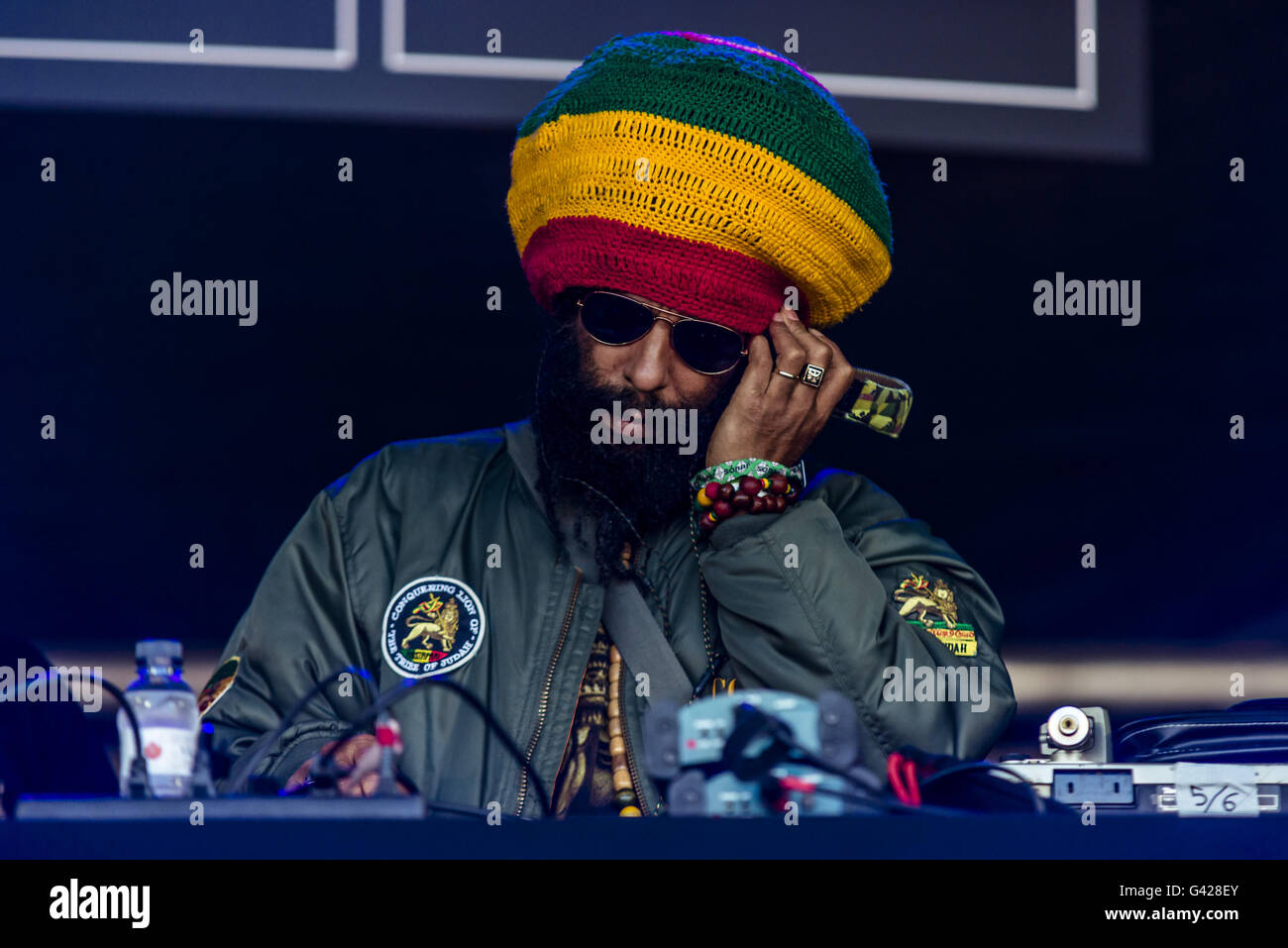 Barcelona, Catalonia, Spain. 17th June, 2016. British jungle producer MICHAEL ALEC ANTHONY WEST aka CONGO NATTY performs live at the second day of the SONAR 2016 Barcelona Credit:  Matthias Oesterle/ZUMA Wire/Alamy Live News Stock Photo