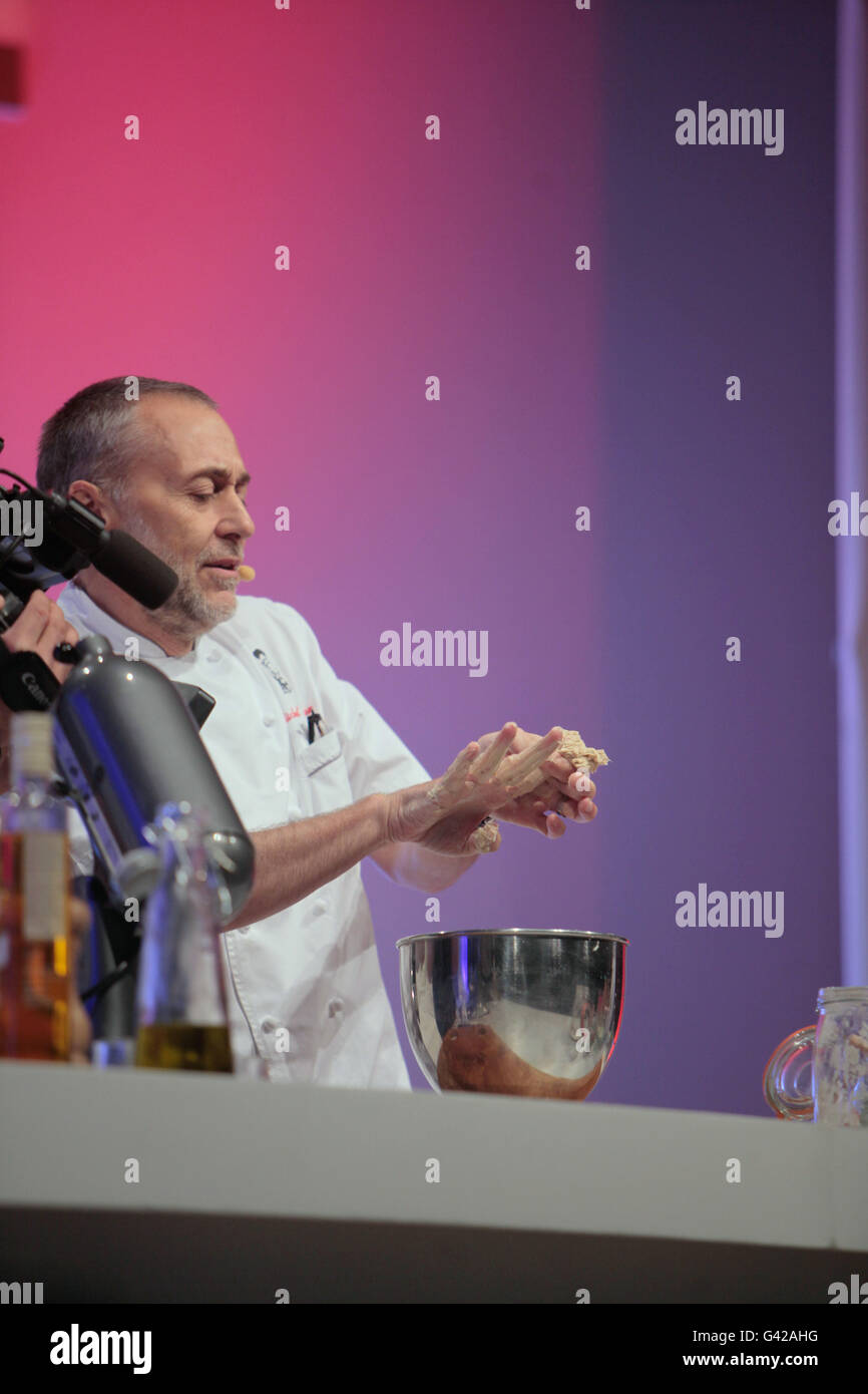 Birmingham UK 18 June 2016.Michel Roux Jr cooking live at the Good Food ...