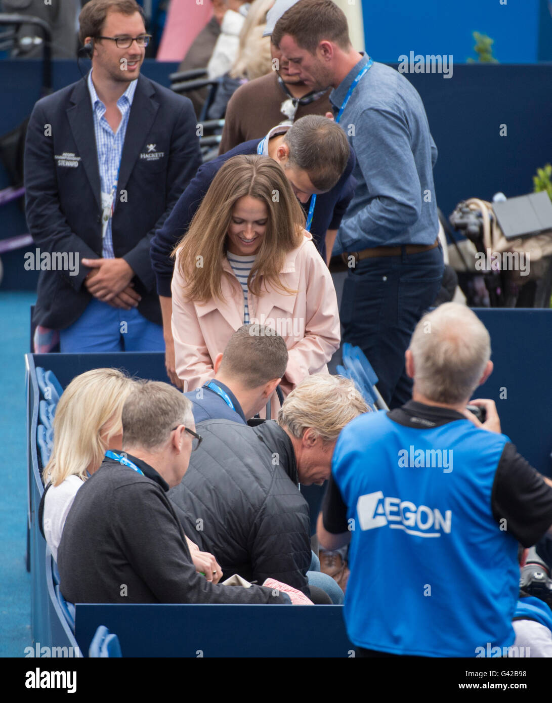 The Queen’s Club, London UK. 18th June 2016. Day 6, semifinals of the