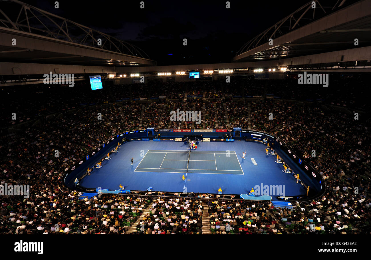 Tennis - 2011 Australian Open - Day Two - Melbourne Park. General view of the Rod Laver Arena Stock Photo