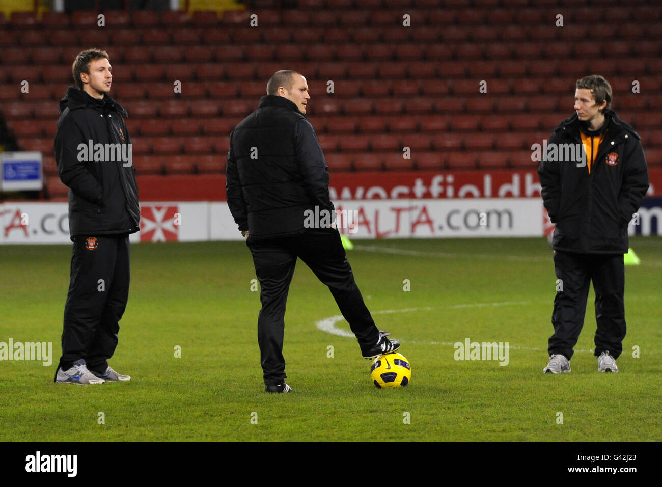 Blackpool acting head of youth team hires stock photography and images