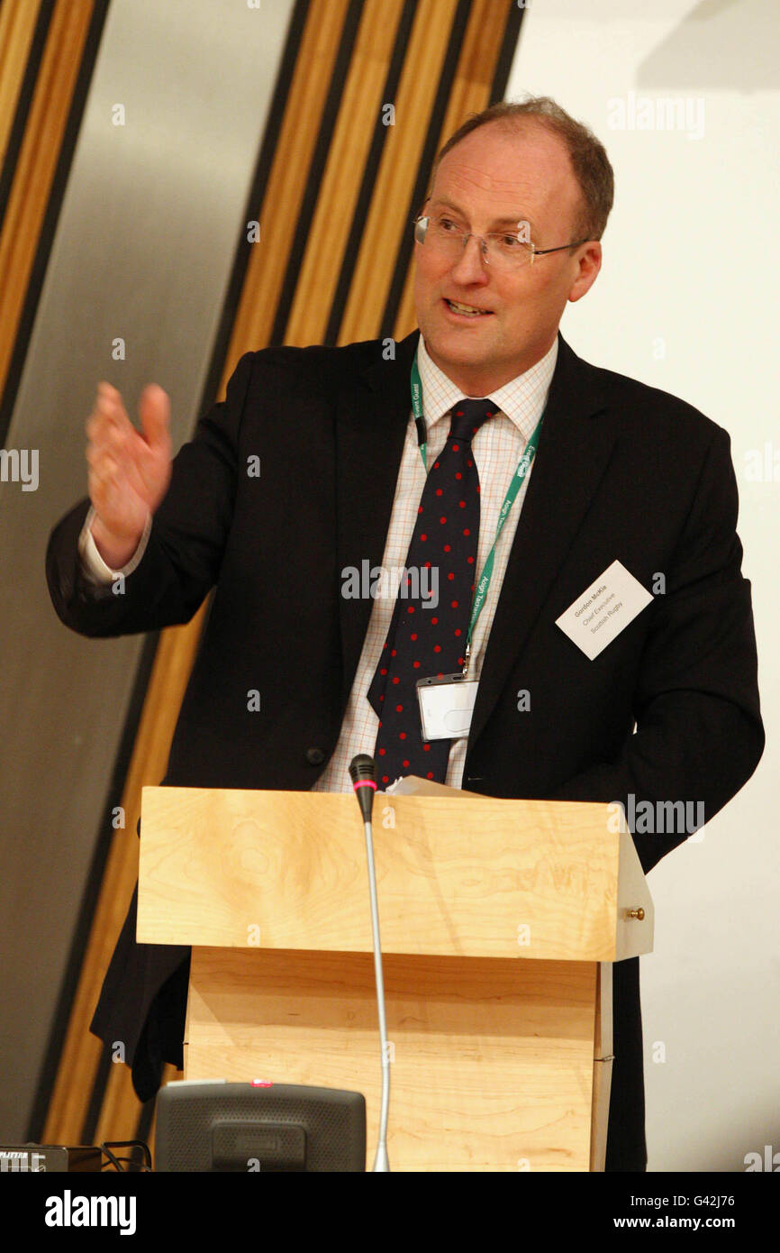 Rugby Union - Scottish Rugby Briefing - Holyrood Stock Photo