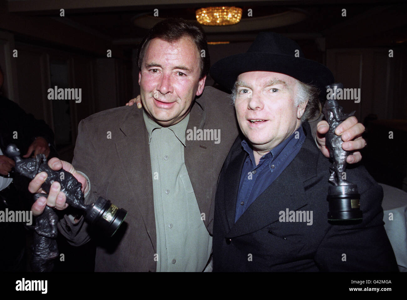 Music - Reg Presley and Van Morrison - Ivor Novello Awards Ceremony - London Stock Photo