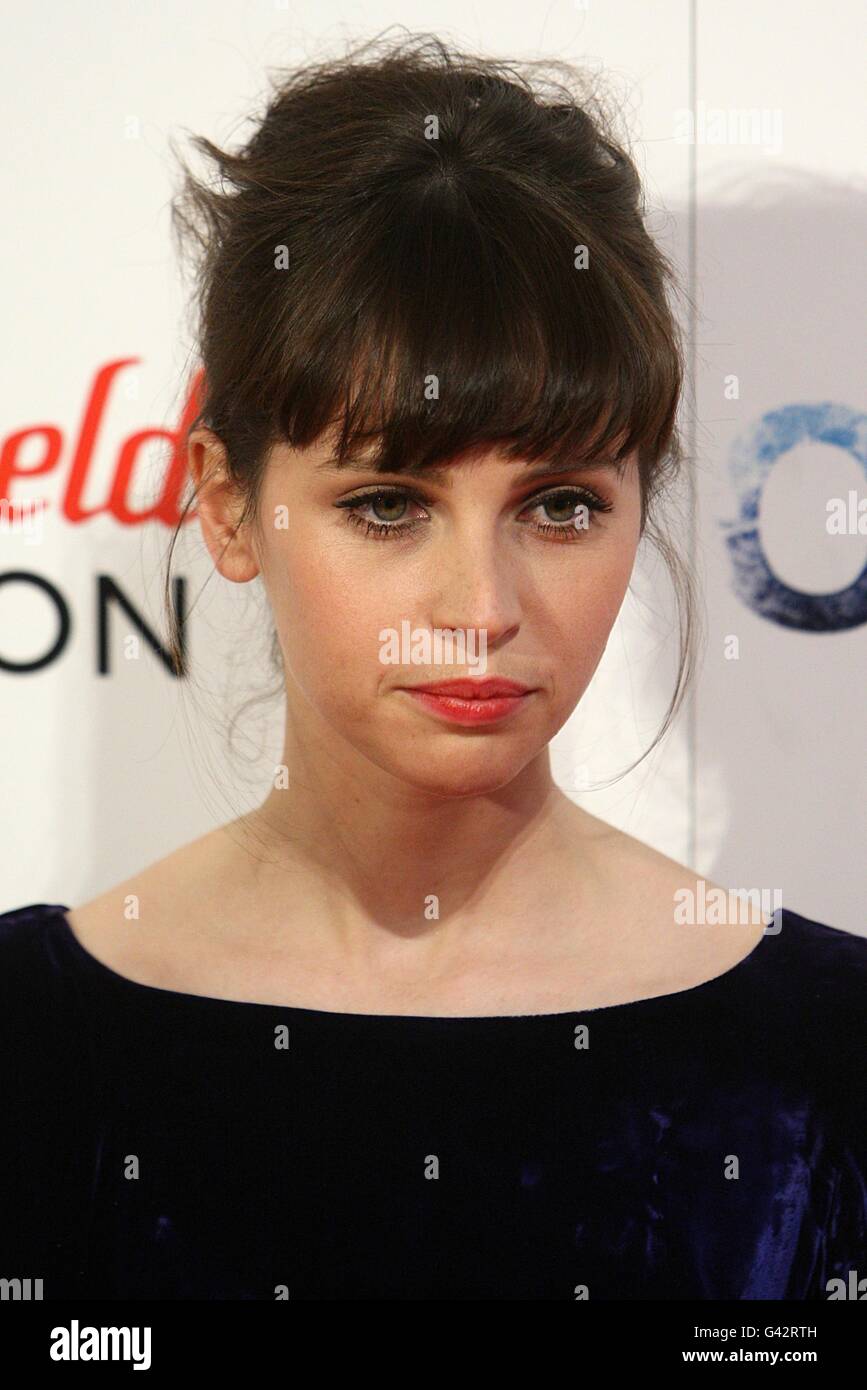 Felicity Jones arriving for the World Premiere of Chalet Girl, at the Vue Westfield, London. Stock Photo