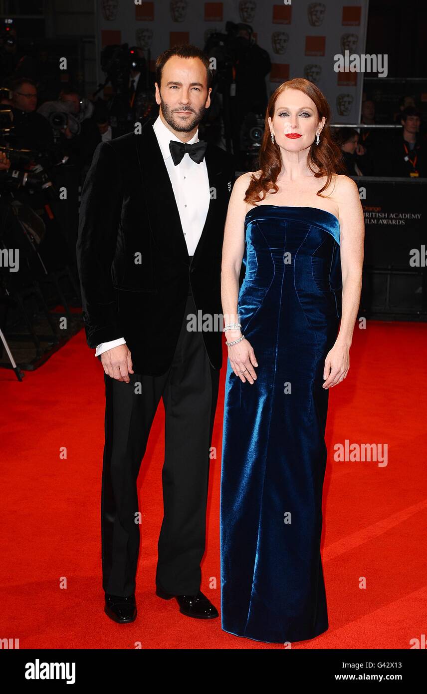 Tom Ford and Julianne Moore arriving at the 2011 Orange British Academy  Film Awards at The Royal Opera House, Covent Garden, London Stock Photo -  Alamy