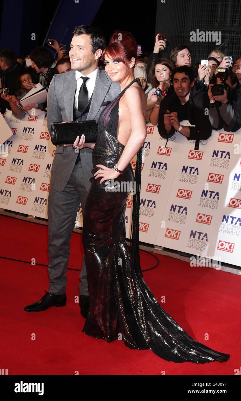 Mark wright amy childs arriving national television awards o arena hi
