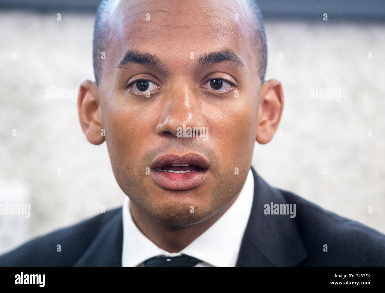 Chukka Umunna,MP for Streatham, and former shadow business secretary,show his support to stay in the EU on June 23rd Stock Photo