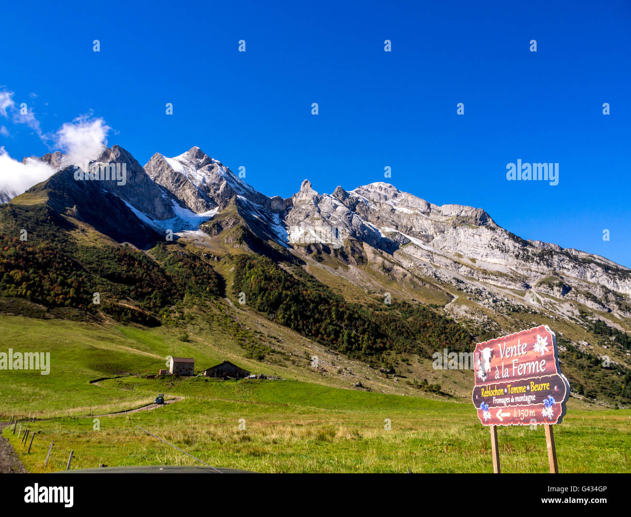 Col Des Aravis In The French Alps Haute Savoie Stock Photo