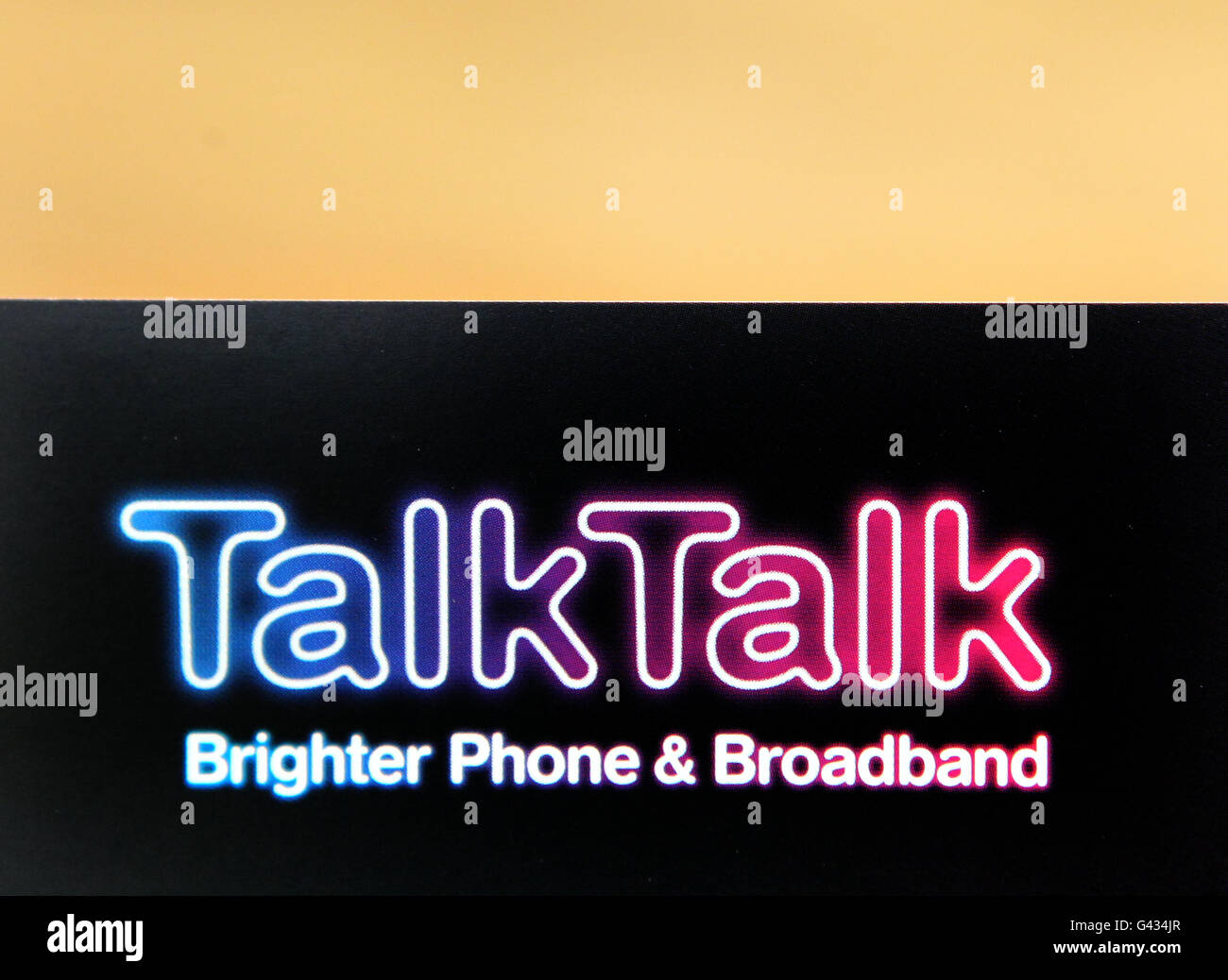 TALK TALK business feature Stock Photo - Alamy