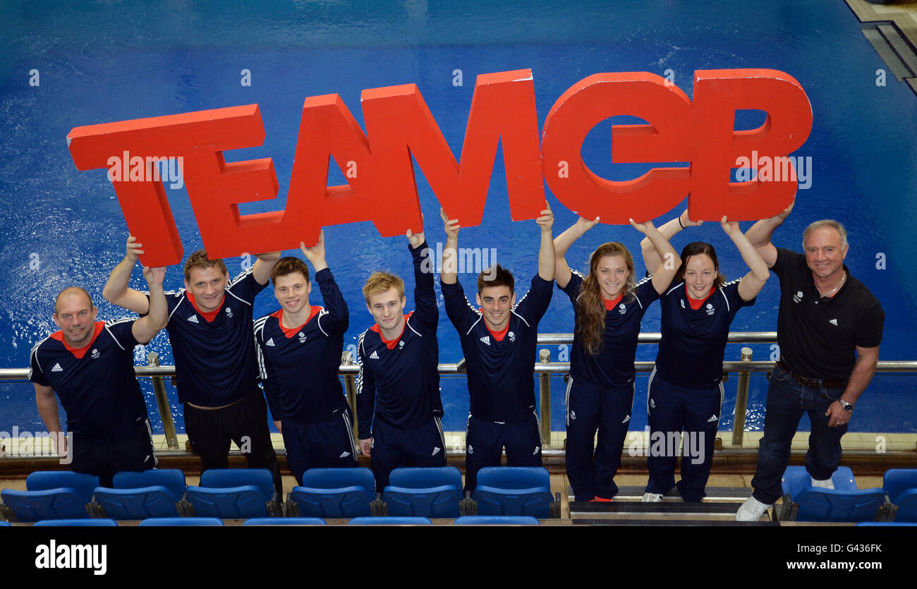 Members great britain olympic diving team edwin jongejans coach hires stock photography and