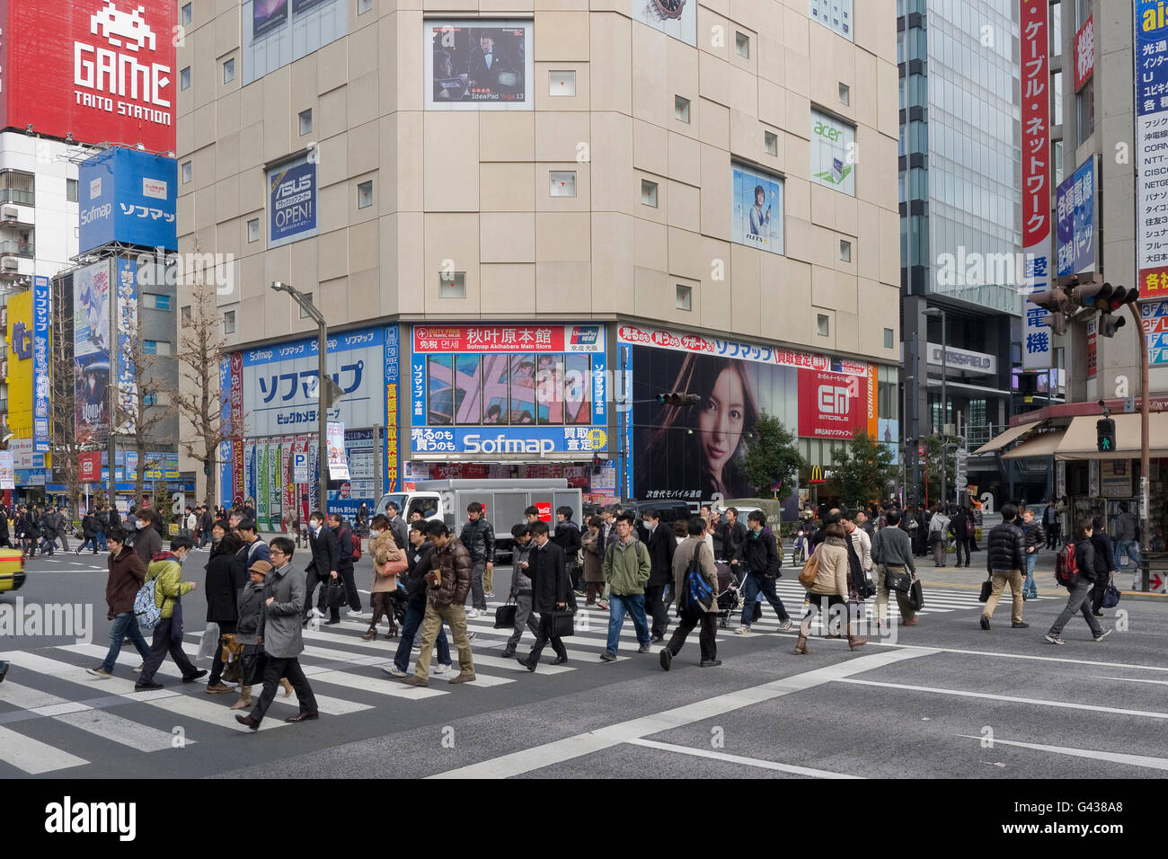 Akihabara electronic store district tokyo japan hires stock