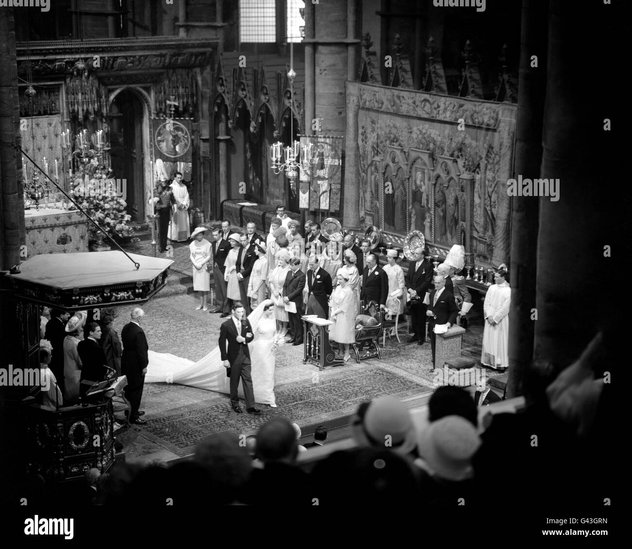 Royalty - Princess Alexandra and Angus Ogilvy Wedding - London Stock Photo