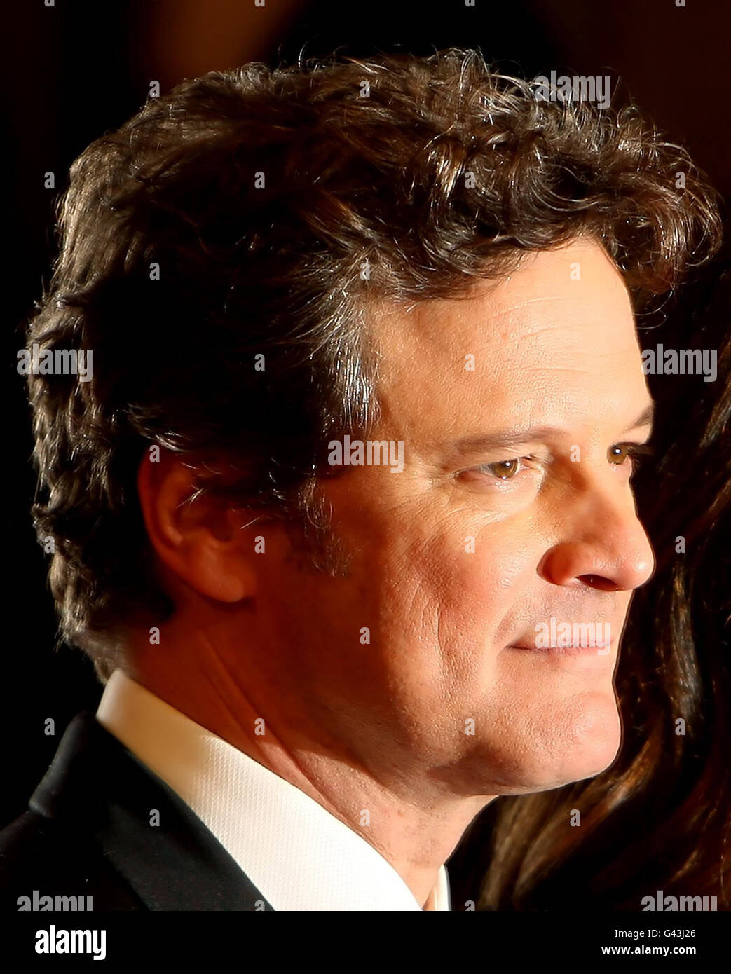 Colin Firth arriving at the 2011 Orange British Academy Film Awards at The Royal Opera House, Covent Garden, London. Stock Photo