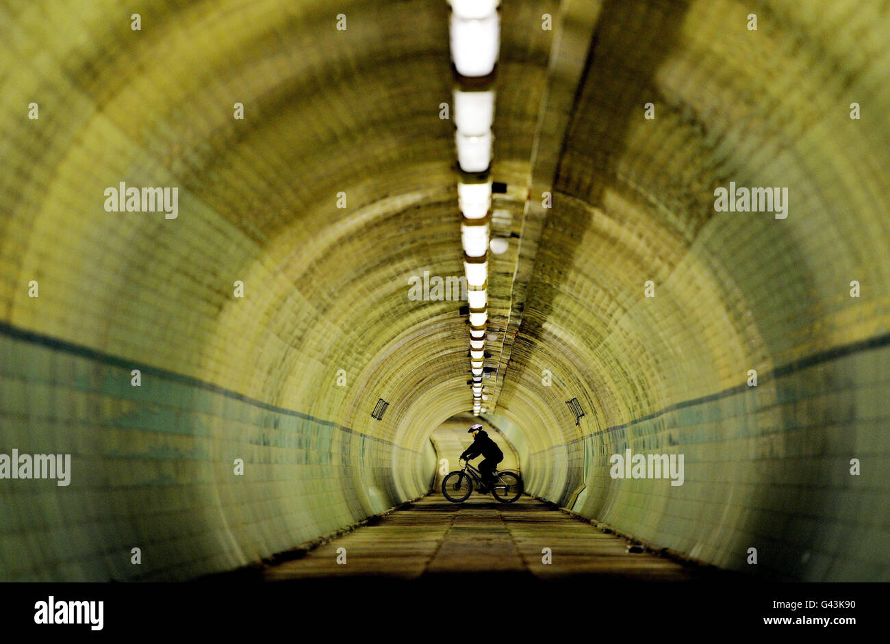 walkers-use-the-pedestrian-and-cycle-grade-2-listed-tyne-tunnel-linking