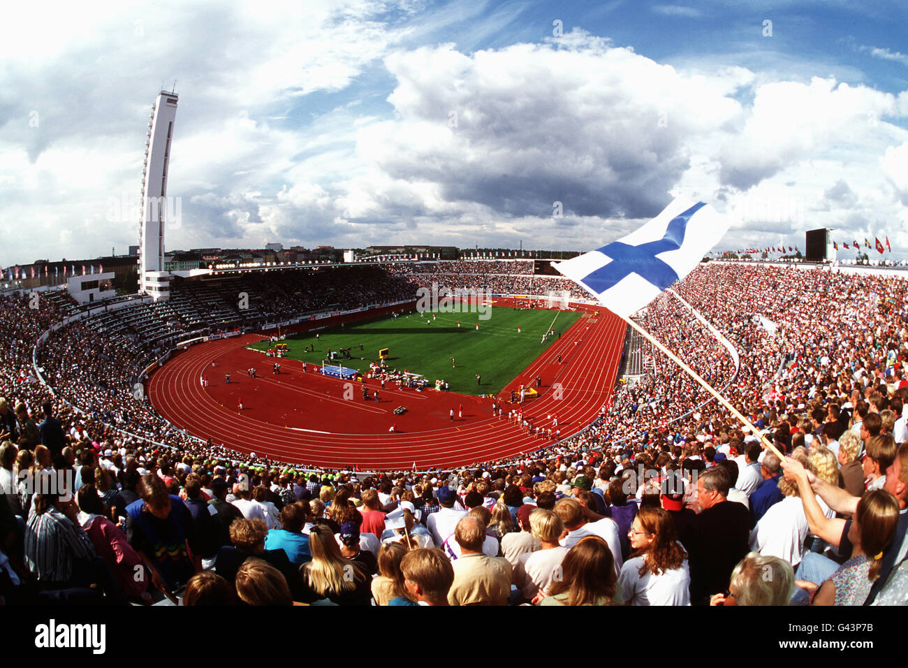 EUROPEAN ATHLETICS HELSINKI. OLYMPIC STADIUM, HELSINKI Stock Photo