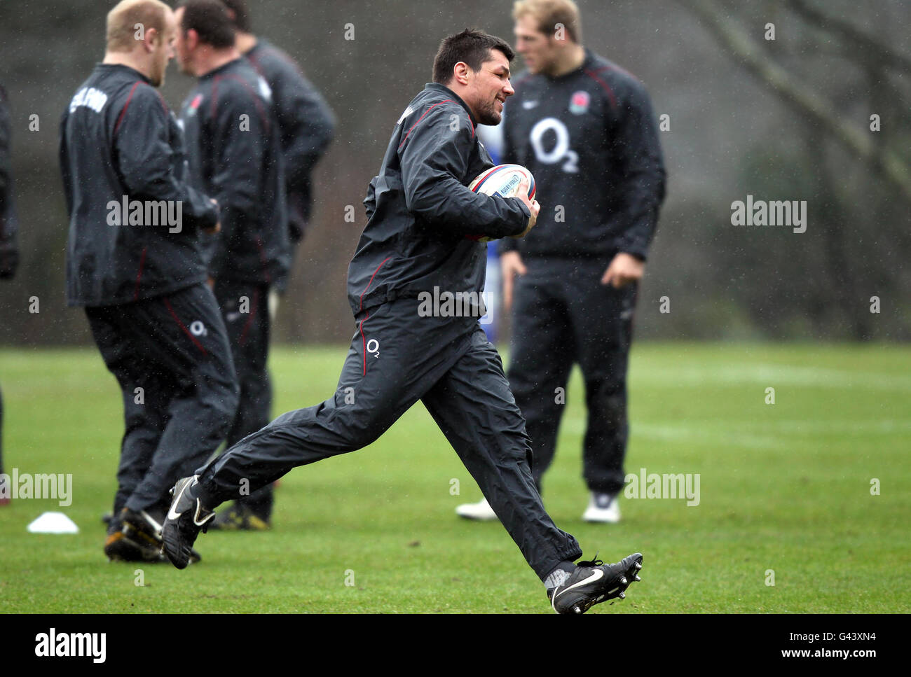 Rugby Union - RBS 6 Nations - England v Italy - England Training Session - Pennyhill Park Stock Photo
