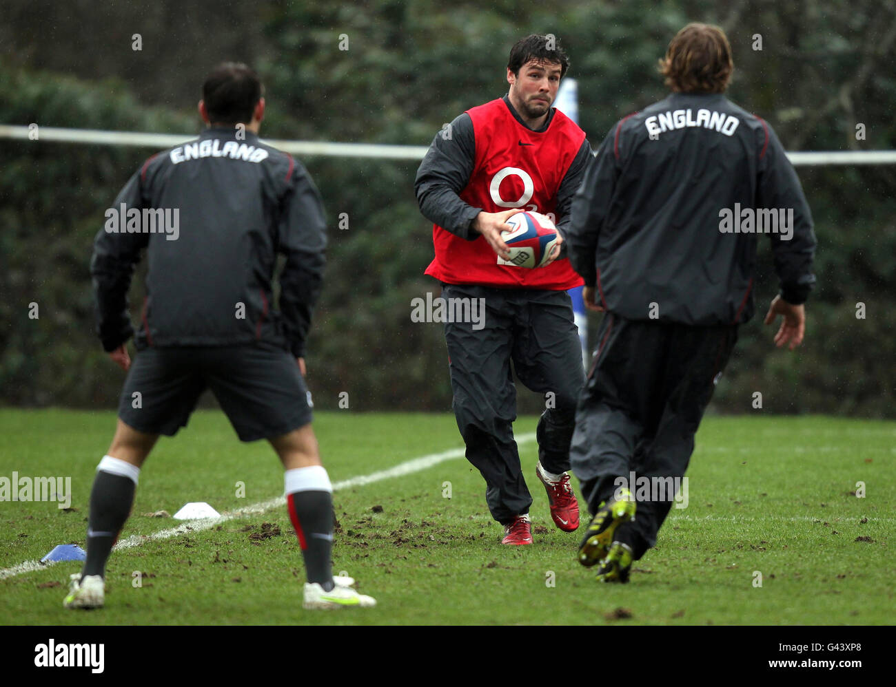 Rugby Union - RBS 6 Nations - England v Italy - England Training Session - Pennyhill Park Stock Photo