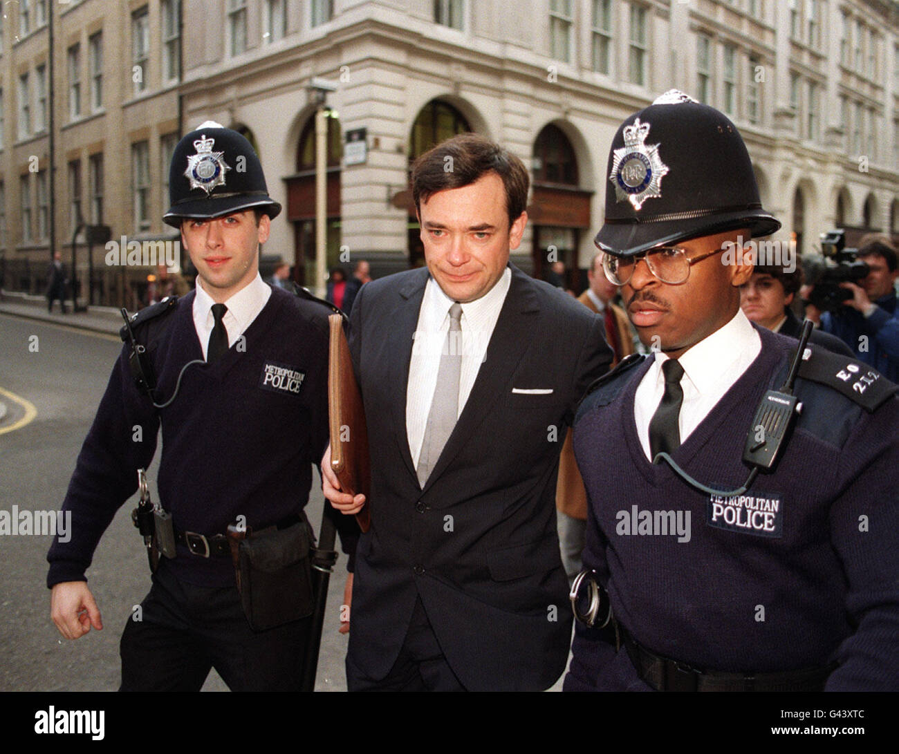 Ian Maxwell, the son of the late Robert Maxwell, arriving at the Old