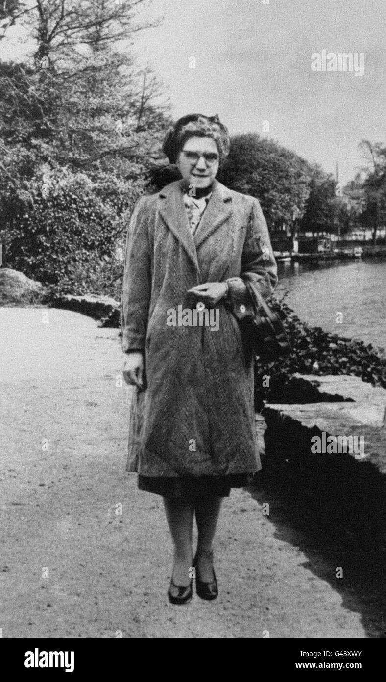 Olive Bennett, the unmarried nurse found dead in the River Avon at Stratford April 24th, 1954 Stock Photo