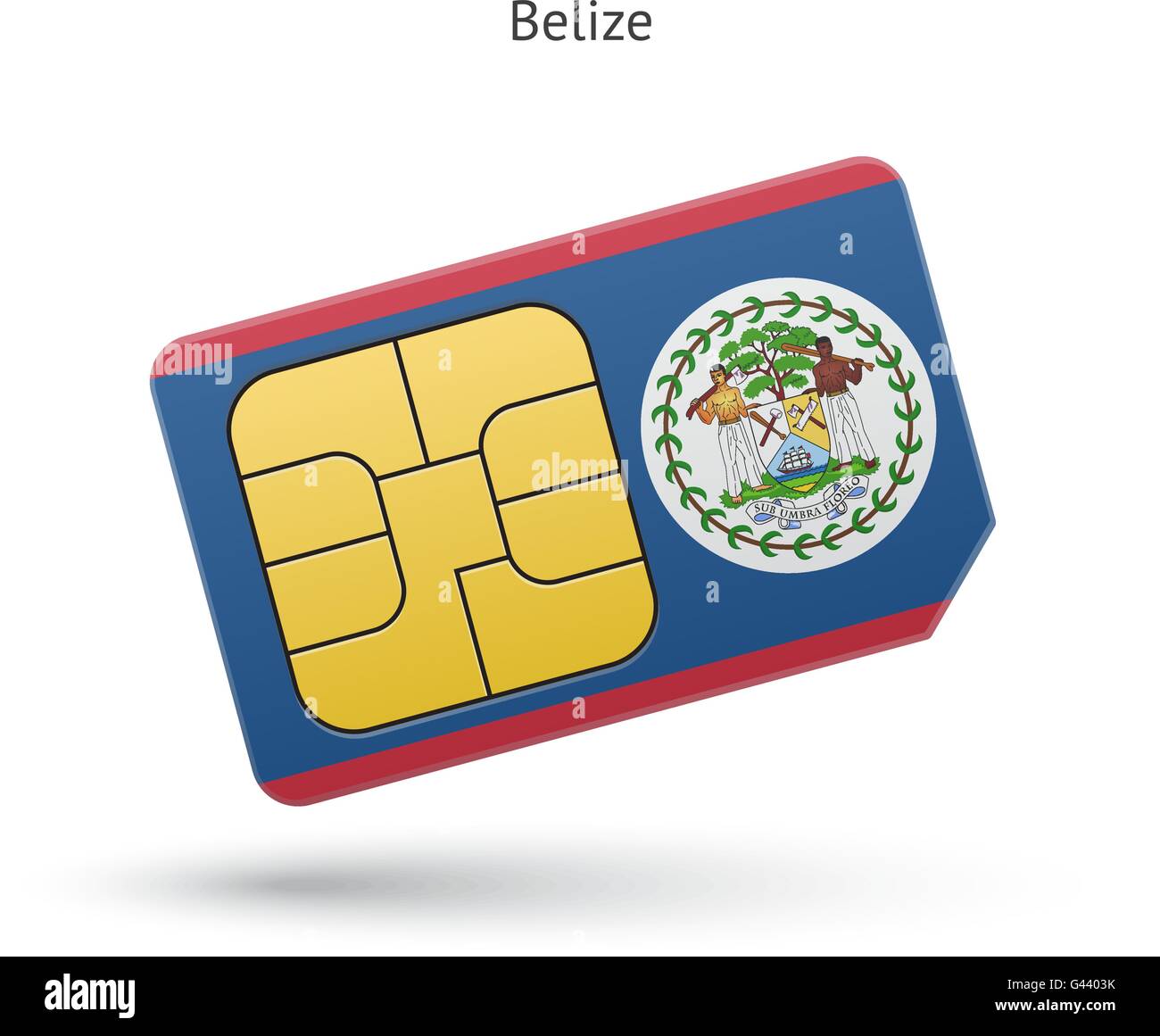 Belize mobile phone sim card with flag Stock Vector Image & Art Alamy