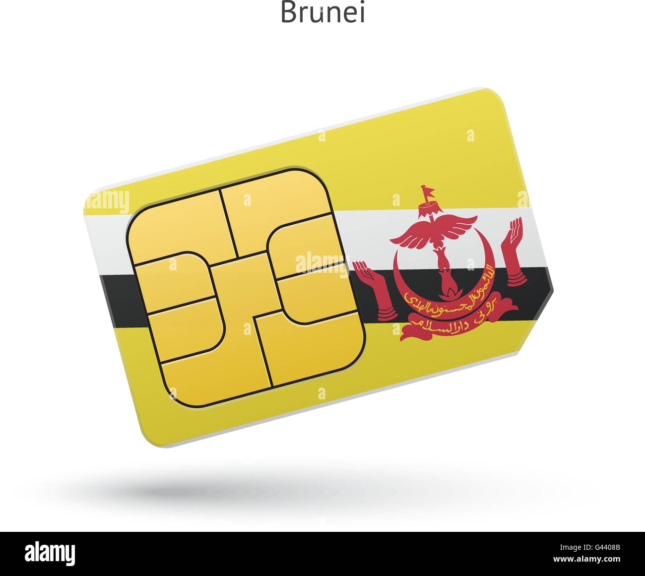 Brunei mobile phone sim card with flag Stock Vector Image & Art Alamy