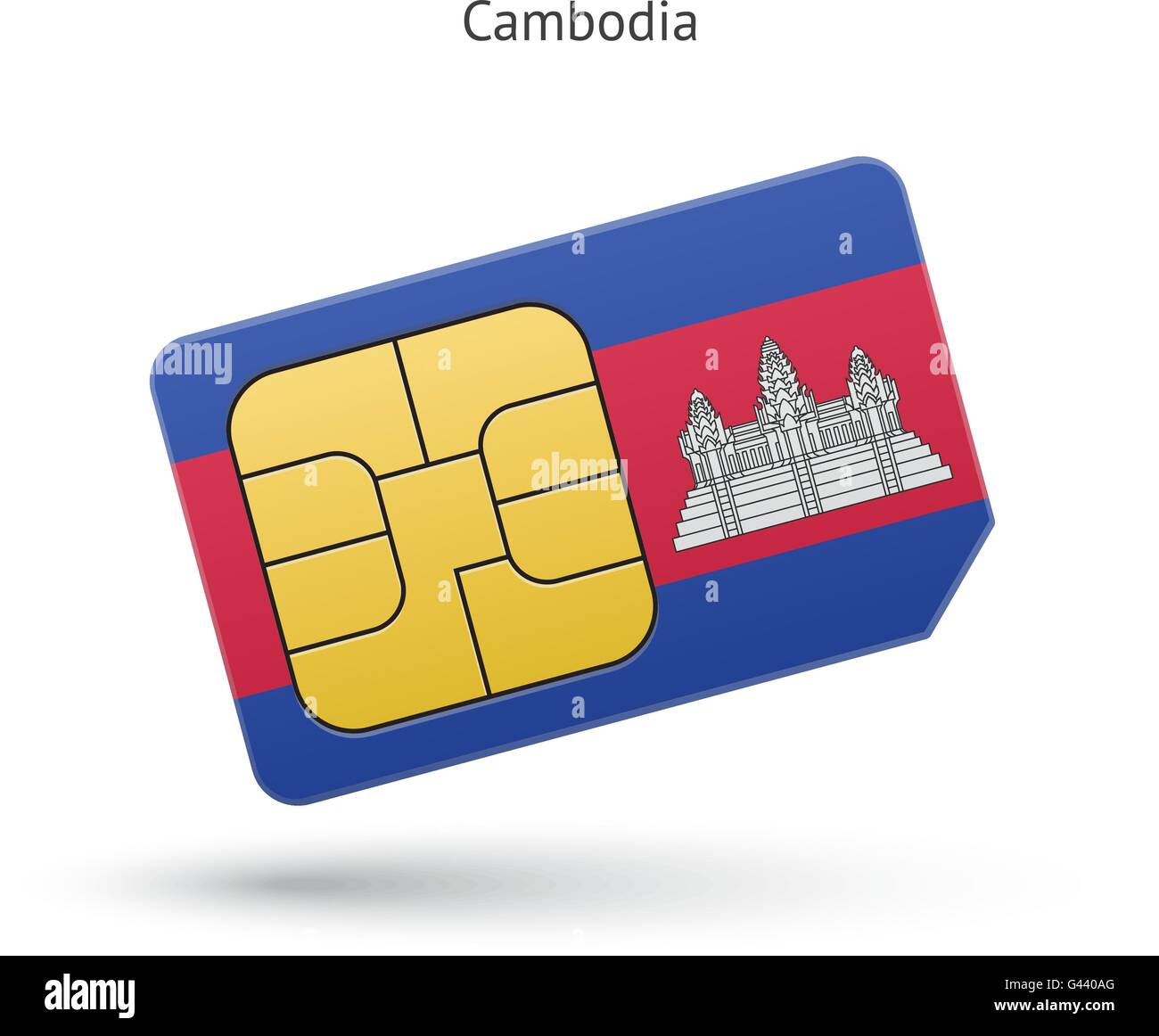 Cambodia mobile phone sim card with flag Stock Vector Image & Art Alamy