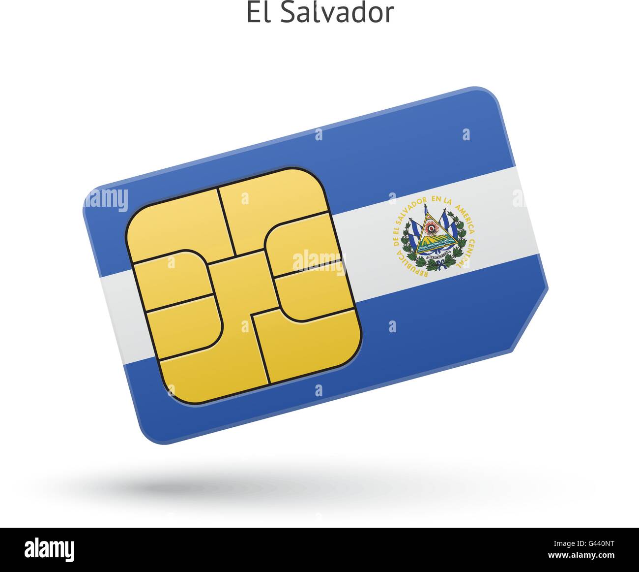 El Salvador mobile phone sim card with flag Stock Vector Image & Art