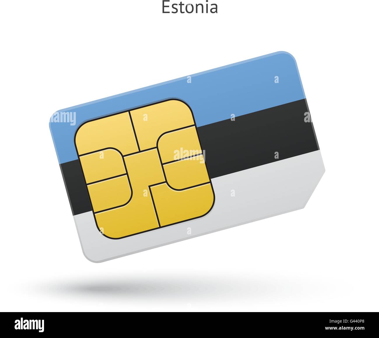 Estonia mobile phone sim card with flag Stock Vector Image & Art Alamy