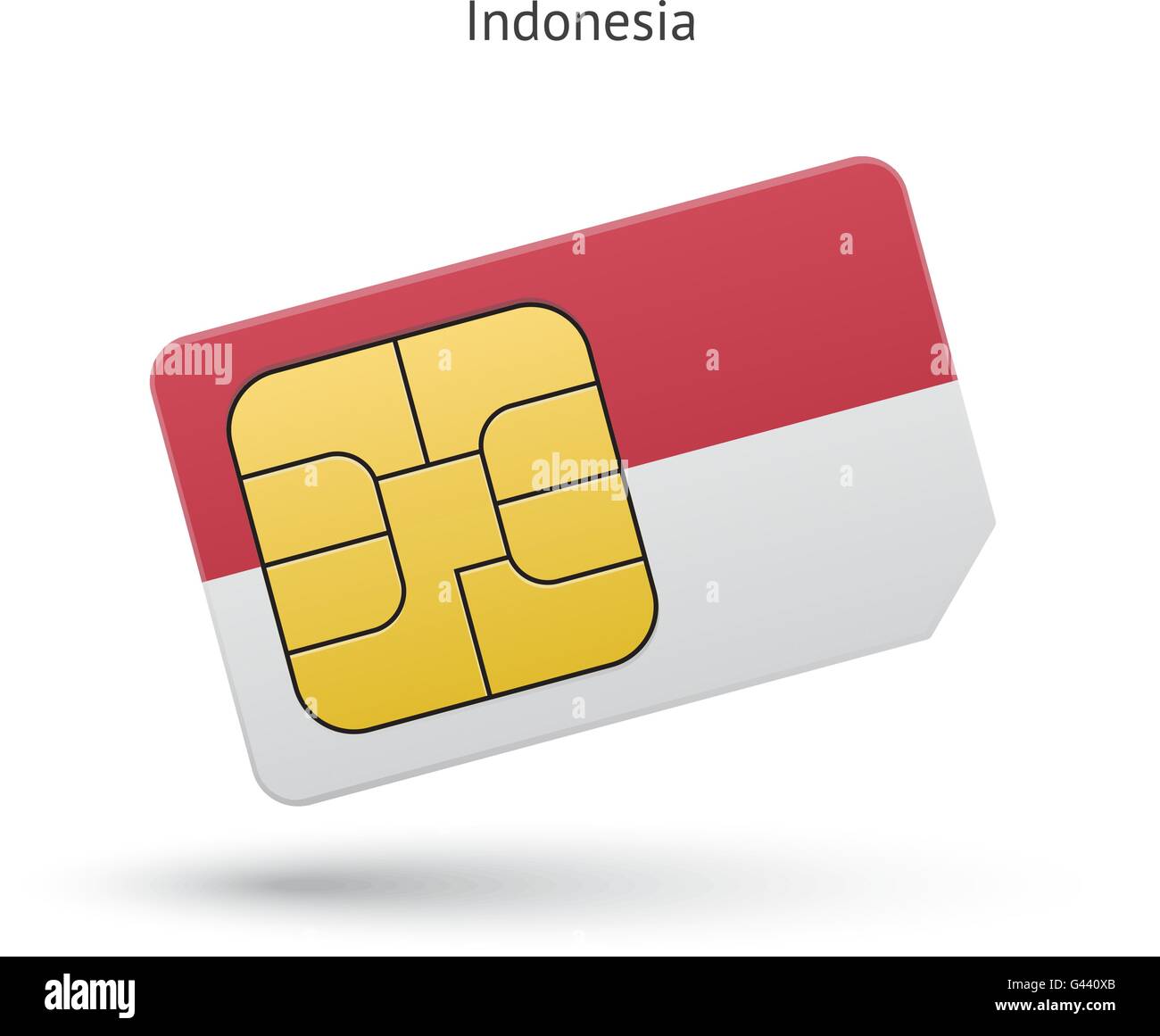 Indonesia mobile phone sim card with flag Stock Vector Image & Art - Alamy