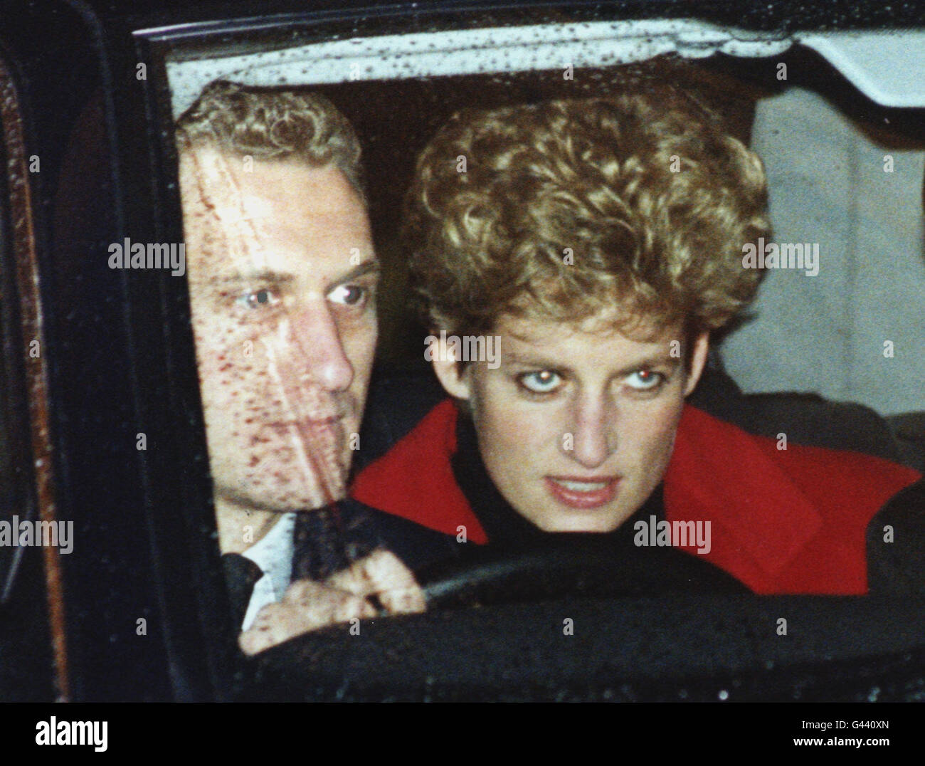 Library file of the Princess of Wales with chauffeur Steve Davis, who left her staff today (Tuesday), joining her private secretary Patrick Jephson and secretary Nicky Cockell, who have both resigned in the last two days. Stock Photo