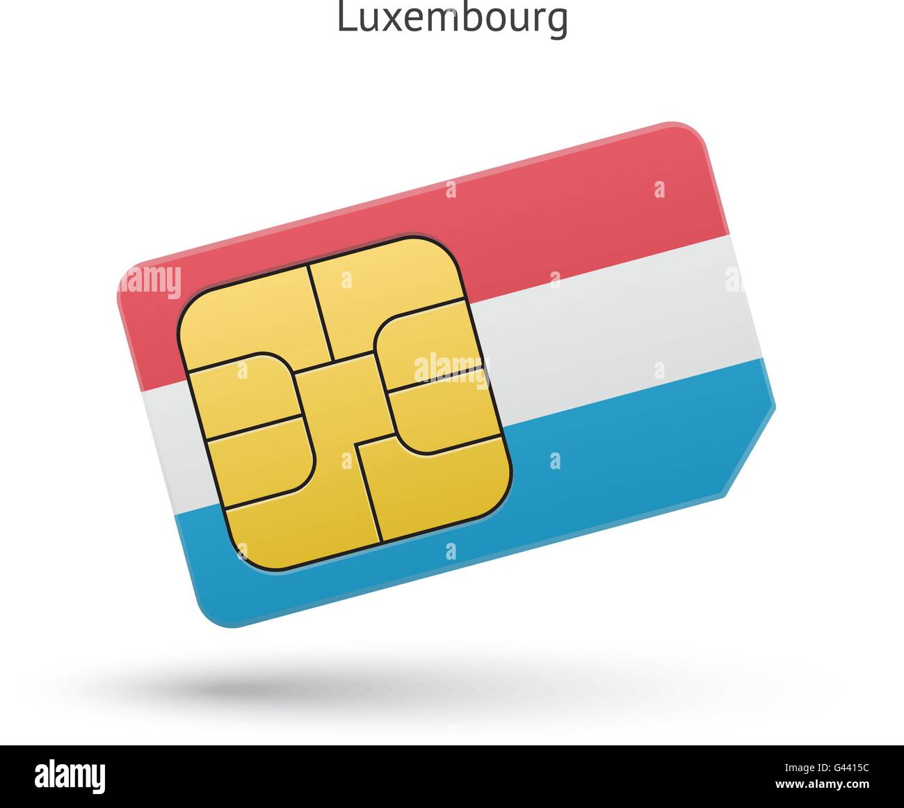Luxembourg mobile phone sim card with flag Stock Vector Image & Art Alamy