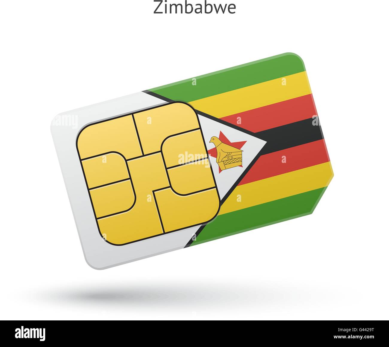 Zimbabwe mobile phone sim card with flag Stock Vector Image & Art Alamy