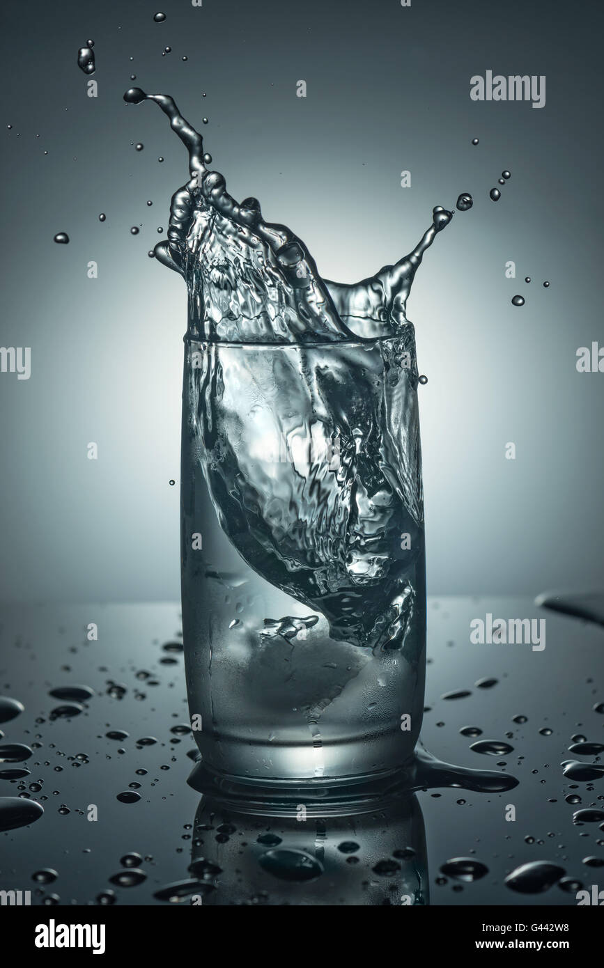 Glass Of Cold Water With Ice Cubes Stock Photo Image Of
