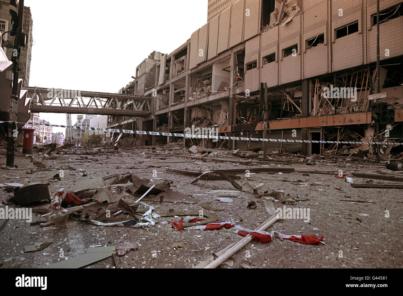 Terrorism - The Troubles - IRA Bomb - Manchester Stock Photo