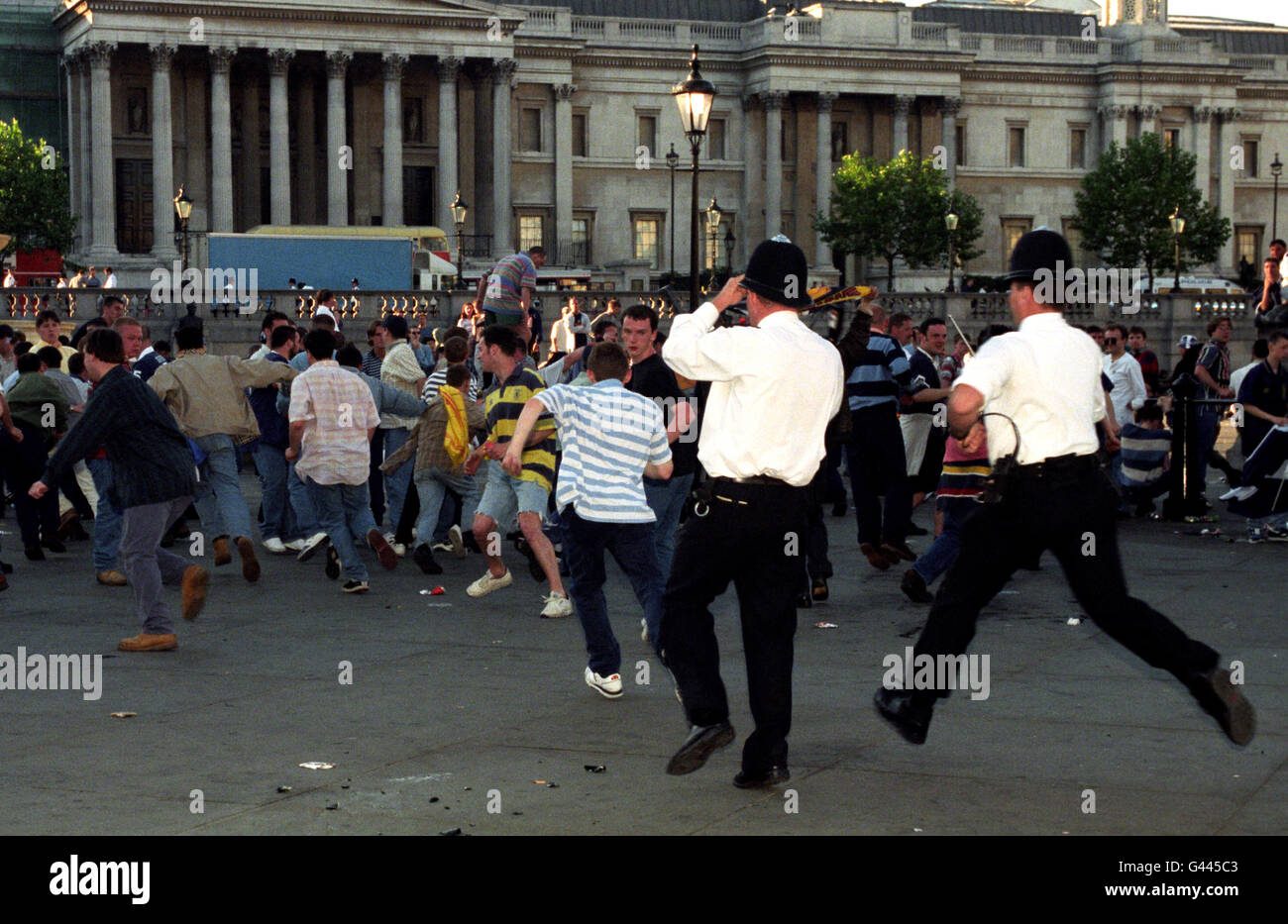 Euro '96 soccer fans violence 5 Stock Photo Alamy