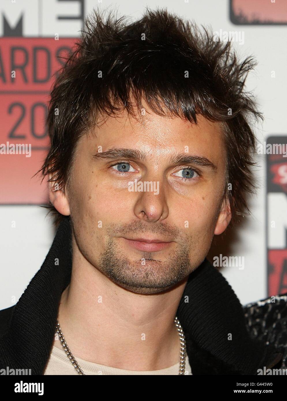 Matthew Bellamy of Muse arriving for the 2011 Shockwaves NME Awards at the O2 Academy, Brixton, London Stock Photo