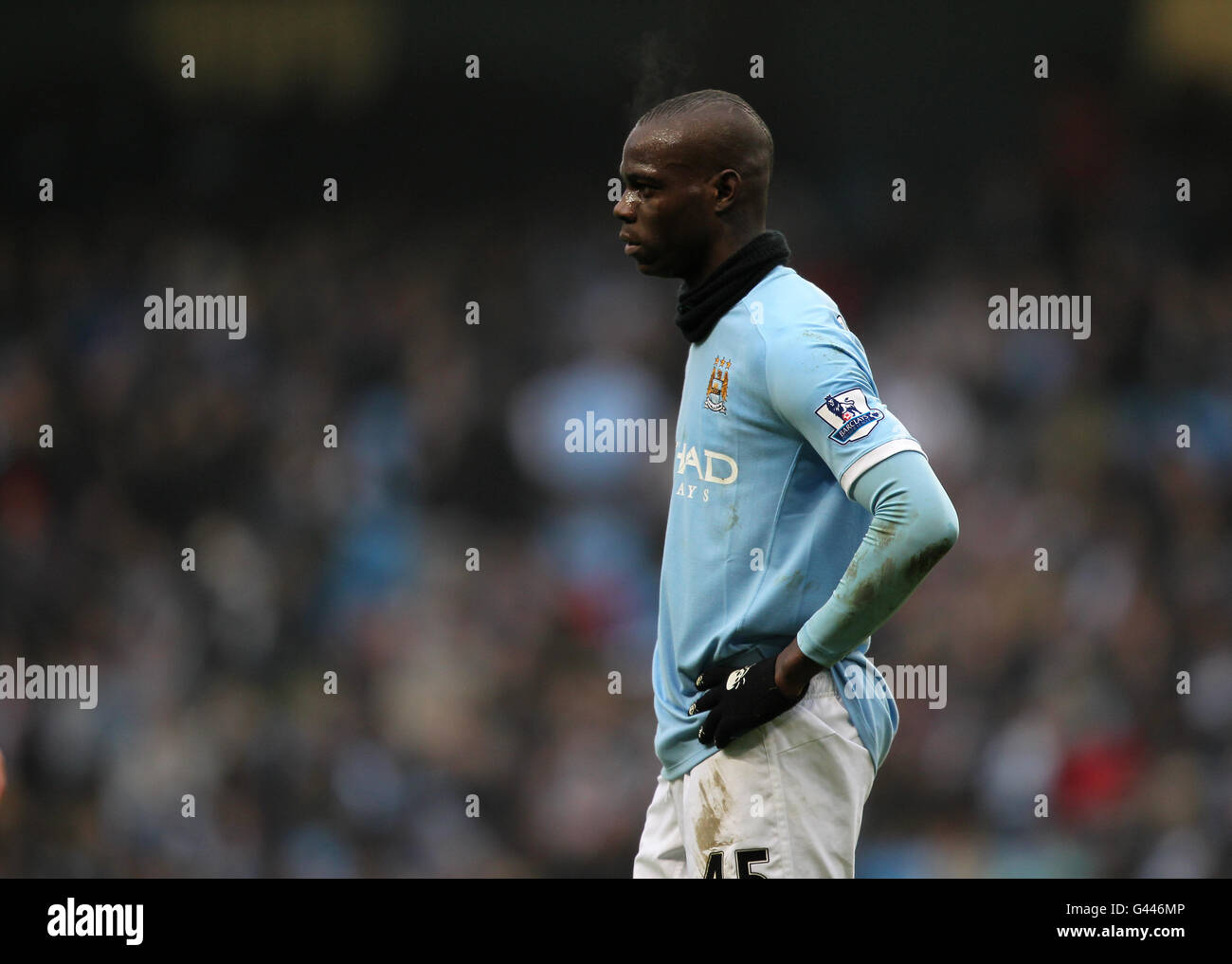 Soccer - FA Cup - Fourth Round Replay - Manchester City v Notts County - City of Manchester Stadium. Mario Balotelli, Manchester City Stock Photo