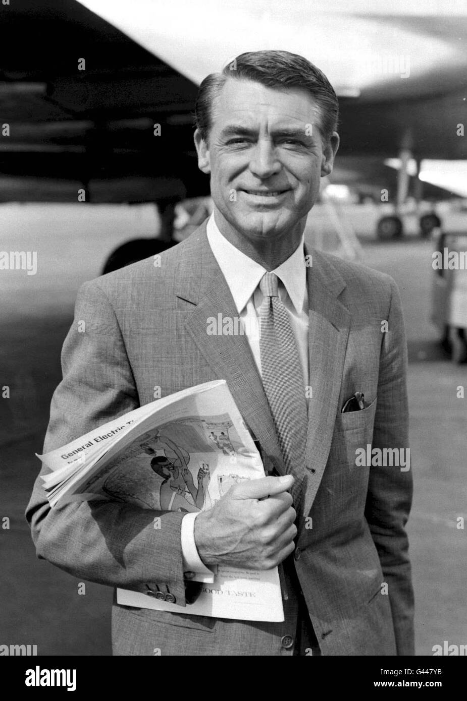 Hollywood actor Cary Grant. His only surviving classmate, Ted Morley, 93, of Henleaze, Bristol, has revealed that Grant - then Archibald Leach - was expelled from school at the age of 14 for stealing from a church. Stock Photo