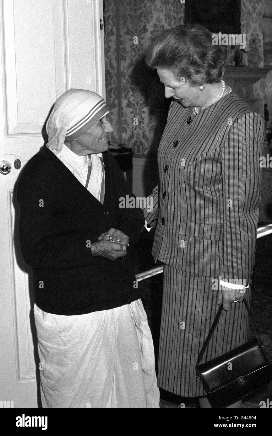 Mother teresa margaret thatcher Black and White Stock Photos & Images
