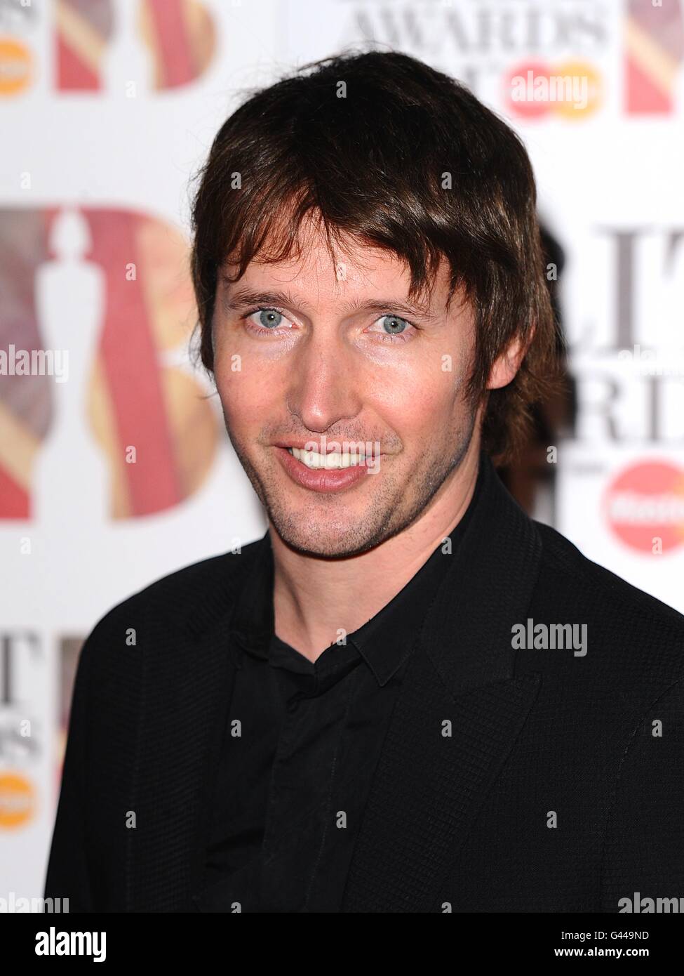 James Blunt arriving for the 2011 Brit Awards at the O2 Arena, London