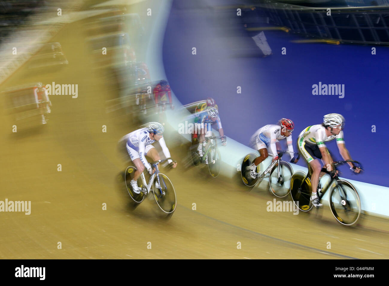 Cycling - Track World Cup - Day One - National Cycling Centre. Riders during the Men's Individual Pursuit Stock Photo
