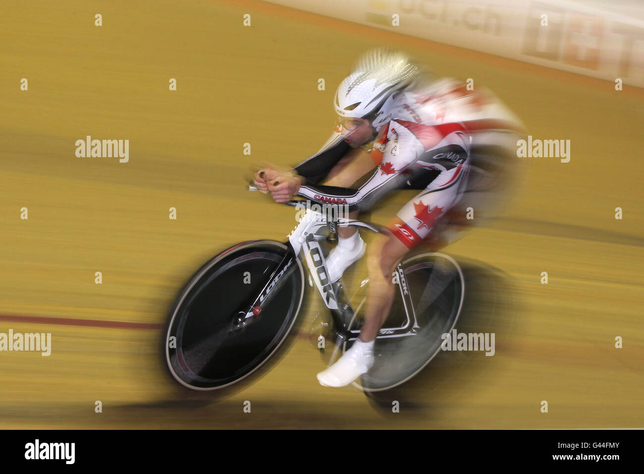 Cycling - Track World Cup - Day One - National Cycling Centre. Remi Pelletier-Roy, Canada Stock Photo