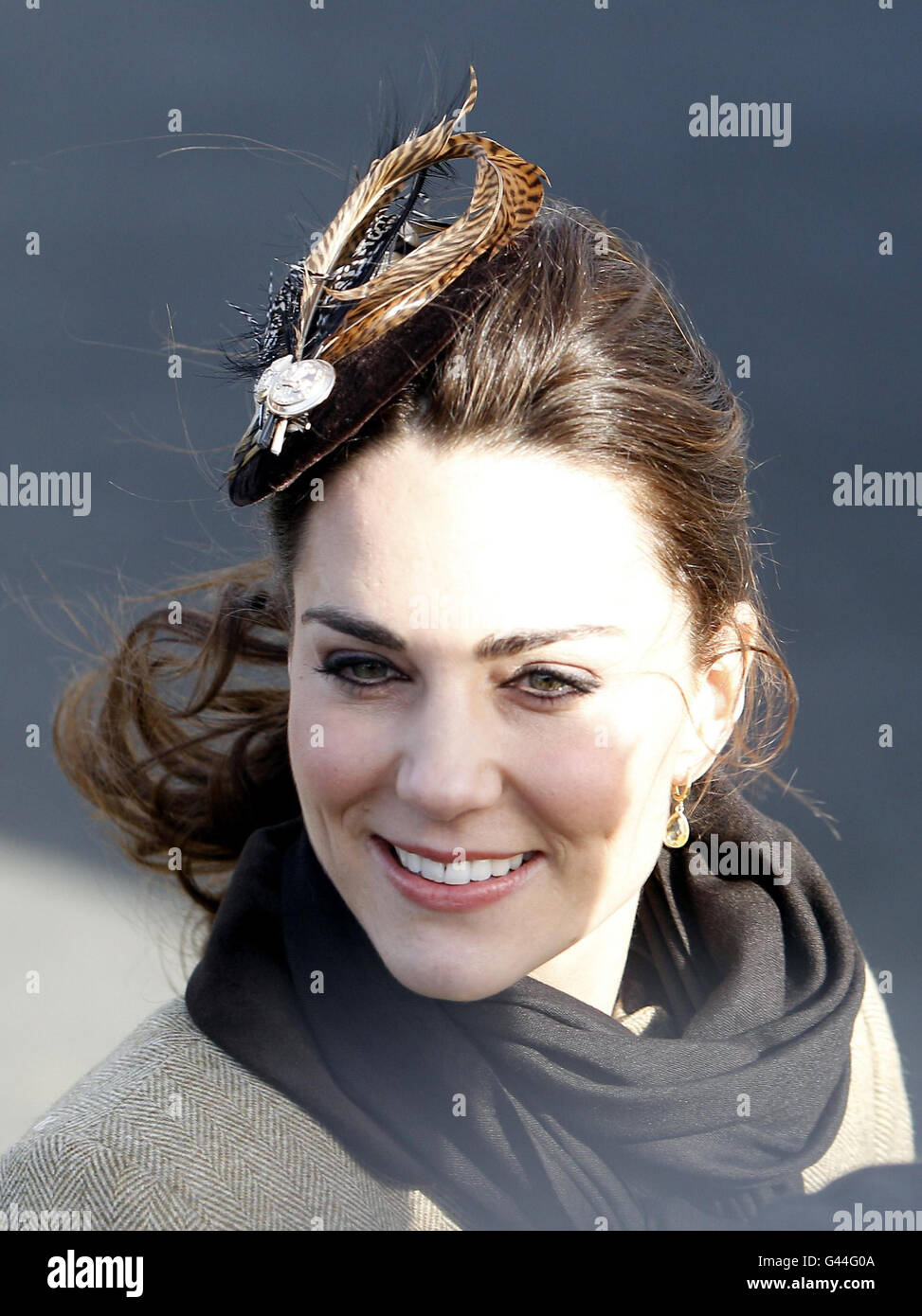 Kate Middleton at a service of dedication for a new RNLI lifeboat at Trearddur Bay Lifeboat Station in Anglesey, North Wales. Stock Photo