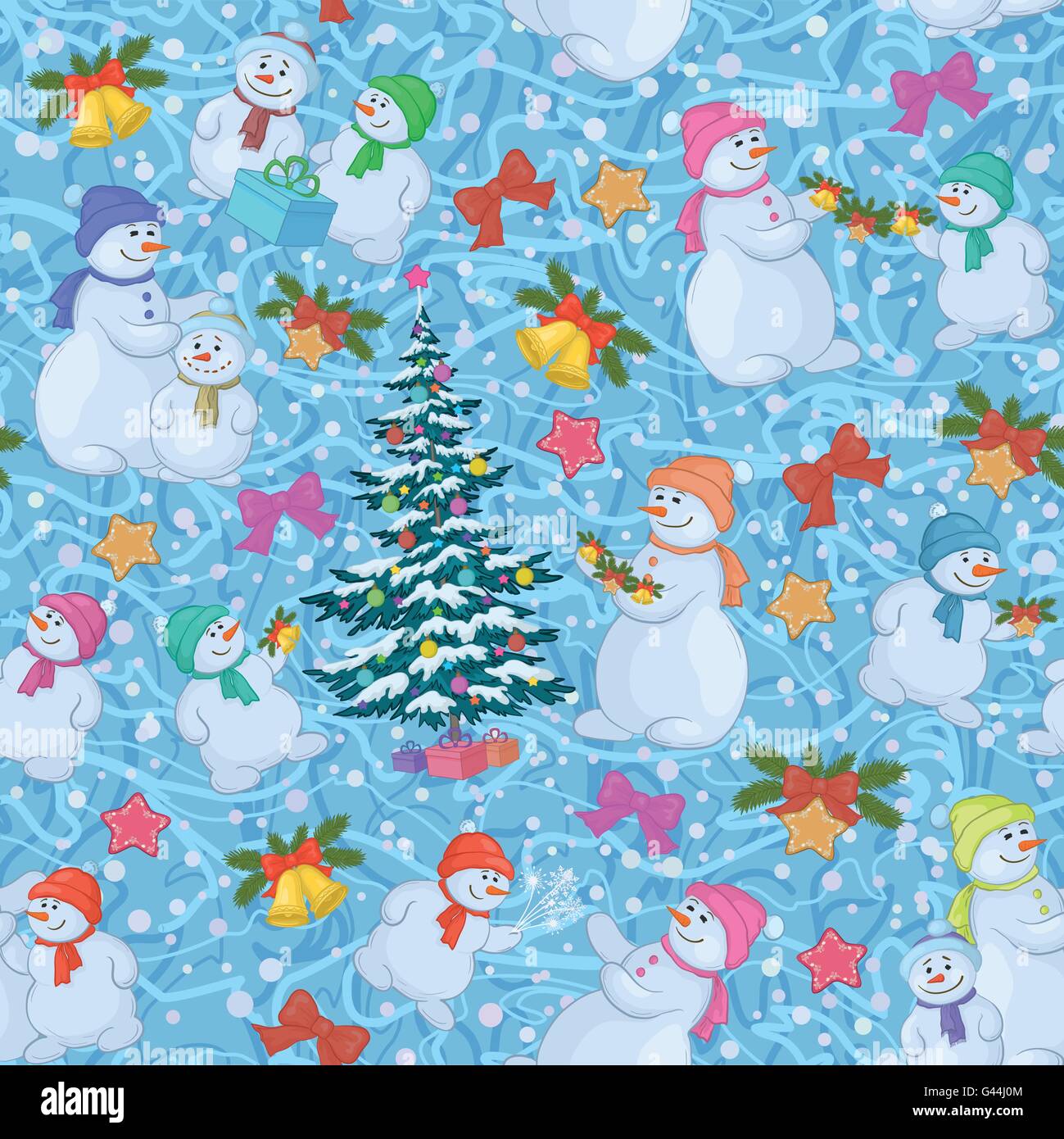 Seamless Christmas background. Vector Stock Vector Image & Art - Alamy