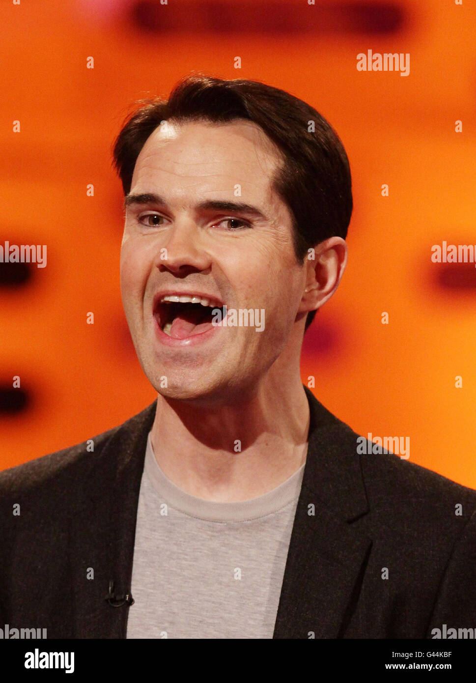 Guest Jimmy Carr appearing on the Graham Norton Show (TX date Friday 4 March, 2235), at The