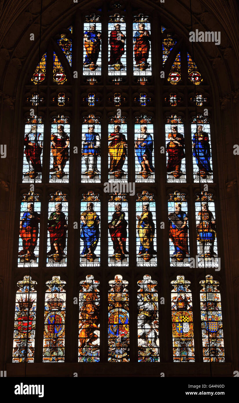 The Stained Glass Window At Westminster Abbey High Resolution Stock