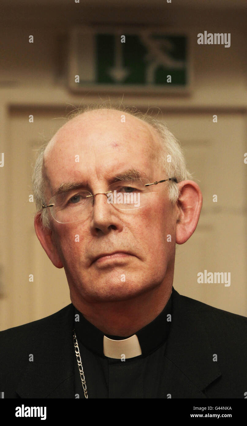 Cardinal Sean Brady Archbishop of Armagh, at the RDS in Dublin for the launch of the International Eucharistic Congress which takes place in Ireland in June 2012. Stock Photo