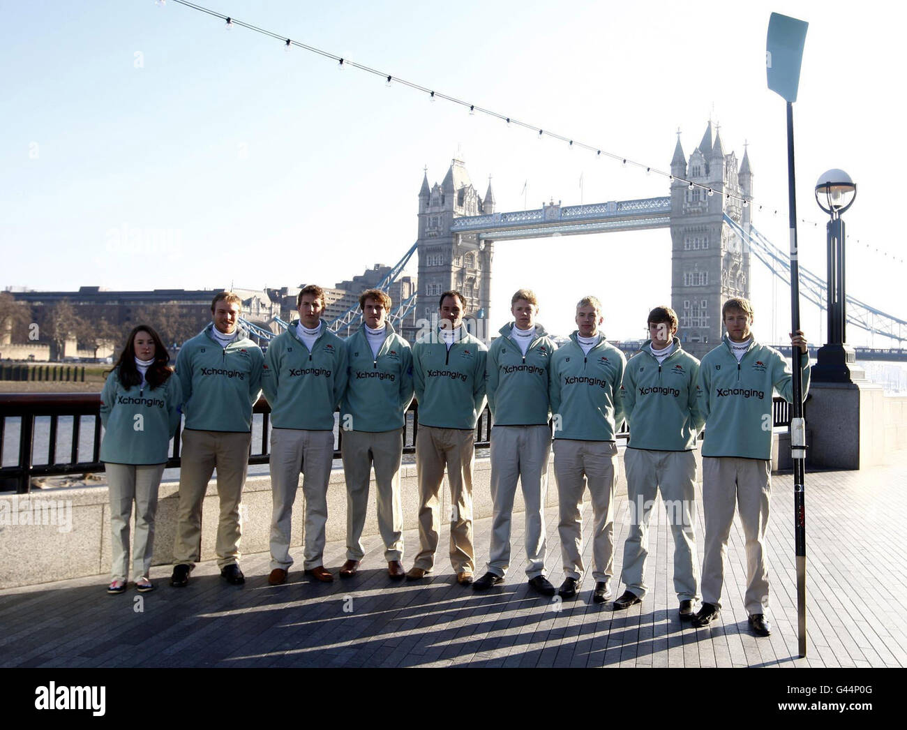 Rowing - The 157th Boat Race Crew Announcement and Weigh In - City Hall Stock Photo
