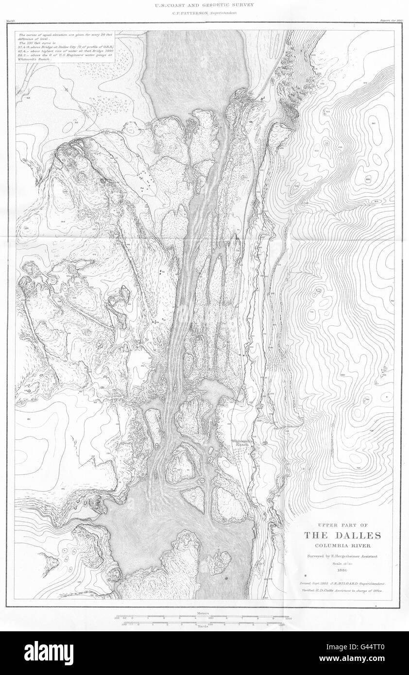 Columbia river map hi-res stock photography and images - Alamy